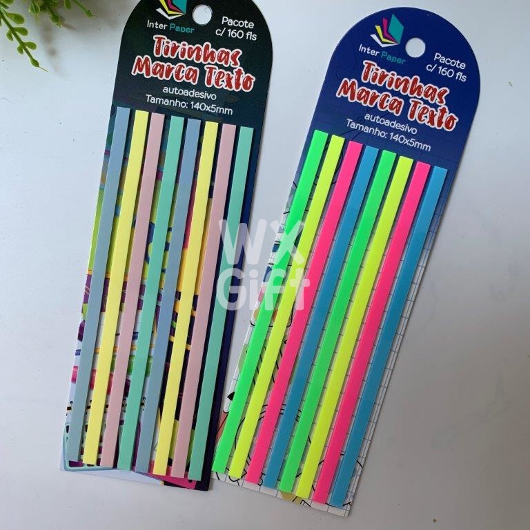 Tirinhas Marca Texto Autoadesivo 140x5mm Pacote c/ 160 folhas ...