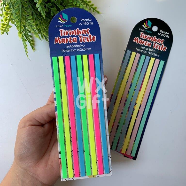 Tirinhas Marca Texto Autoadesivo 140x5mm Pacote c/ 160 folhas ...
