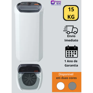 Máquina de Lavar 15kg tanquinho Semi-Automática Wanke Evolution Premium Lavagem por Agitação Com 4 programas Branca