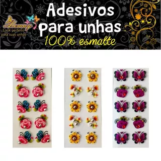 Kit Beleza Mãos, Pés e Unhas 120 Adesivo de Unha Nail Art