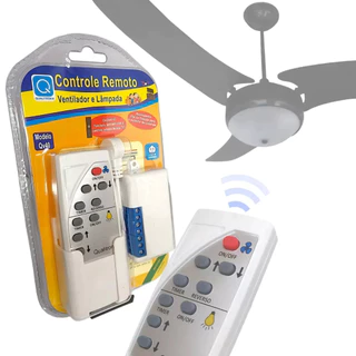 KIT Promocão Controle Remoto de Ventilador e Luz Universal com suporte grátis Qualitronix QV40