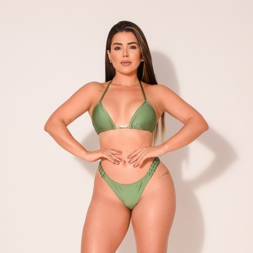 Biquínis Mar Brasil - TB301 - Conjunto Macrame - Azul bic | Pink | Verde Militar - P\M\G