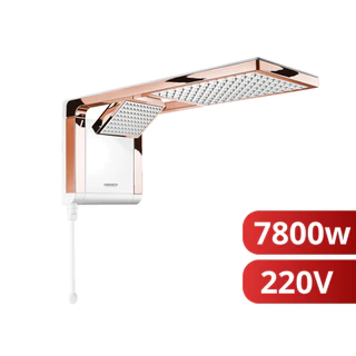 Chuveiro Elétrico Ducha Acqua Duo Rose Gold Branco 220V 7800w Lorenzetti