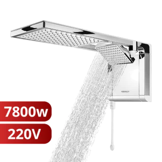 Chuveiro Elétrico Ducha Acqua Duo Ultra Branco Cromado 220V 7800w Lorenzetti