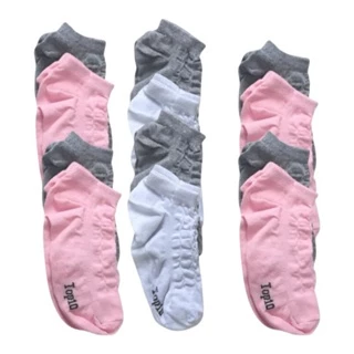 Kit com 3,6,9,12,15 E 18 Pares Meia Feminina Soquete 100% Algodão