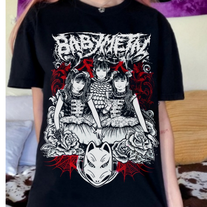 Camiseta ALGODÃO preta BABYMETAL Show