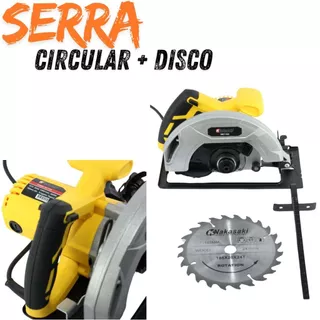 Serra Circular 2000W + Disco Para Madeira Profissional  7.1/4 4700RPM 45° Graus ENVIO IMEDIATO em Oferta na Shopee