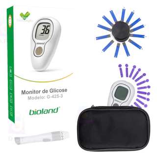 Kit Medidor De Glicose Glicemia Completo G-425-3 Bioland