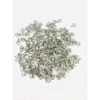 Fecho Lagosta Aço Inox 10mm - 20 peças ( Antialergico e não escurece )