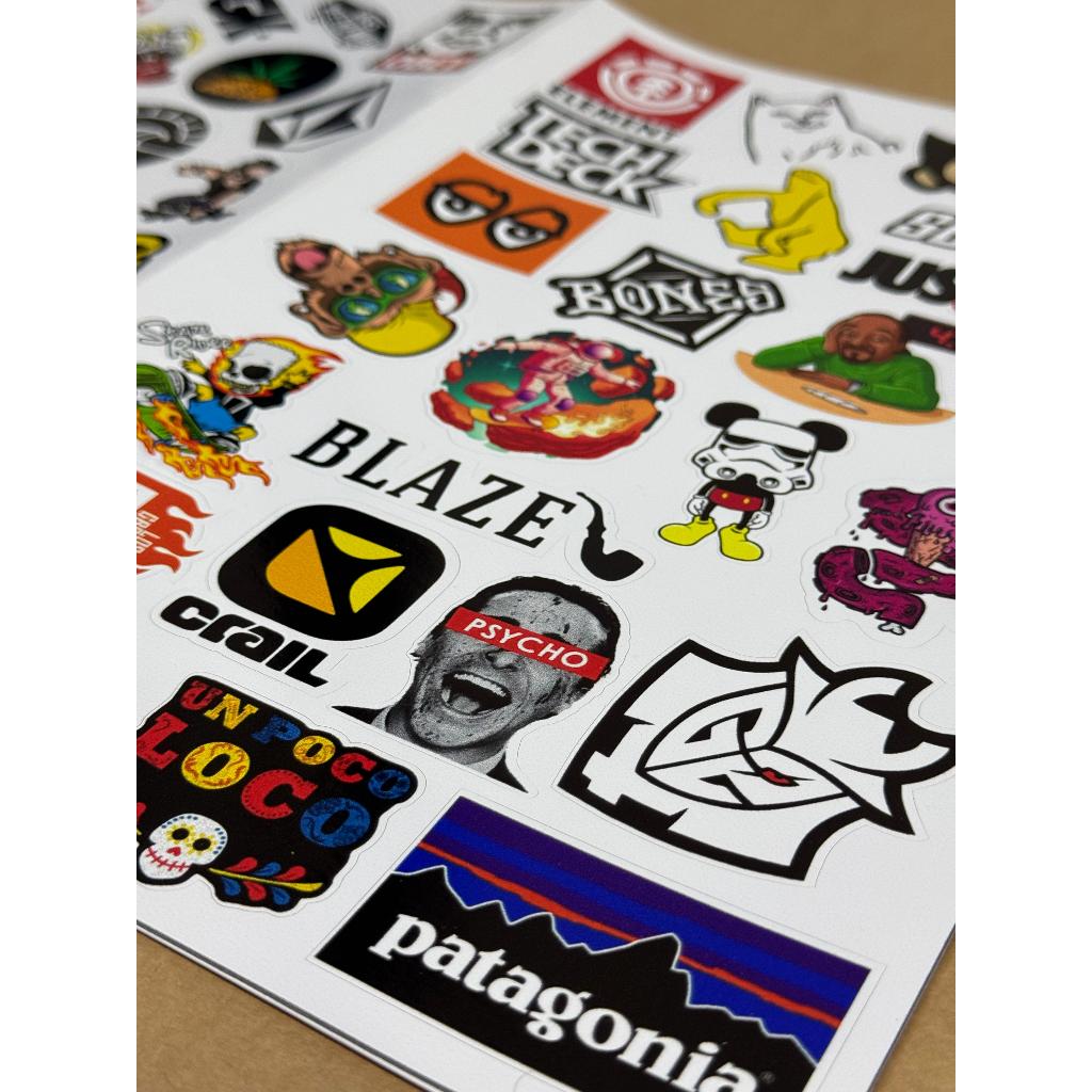 Kit 50 Adesivos Stickers DGK Element Vans A prova D'Agua para Skate ou ...