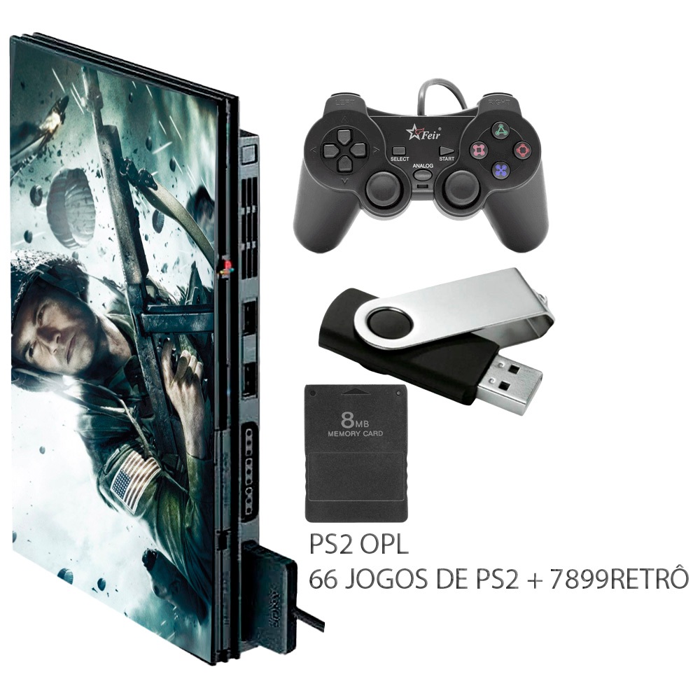 Play 2 c/ sistema opl (7899) jogos
