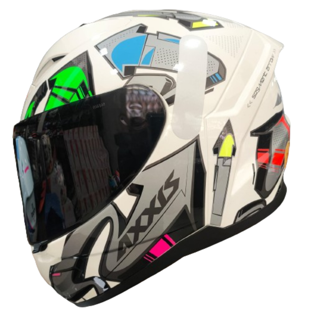 Capacete Axxis Segment Arrows A2 Cinza Branco Brilho Esportivo