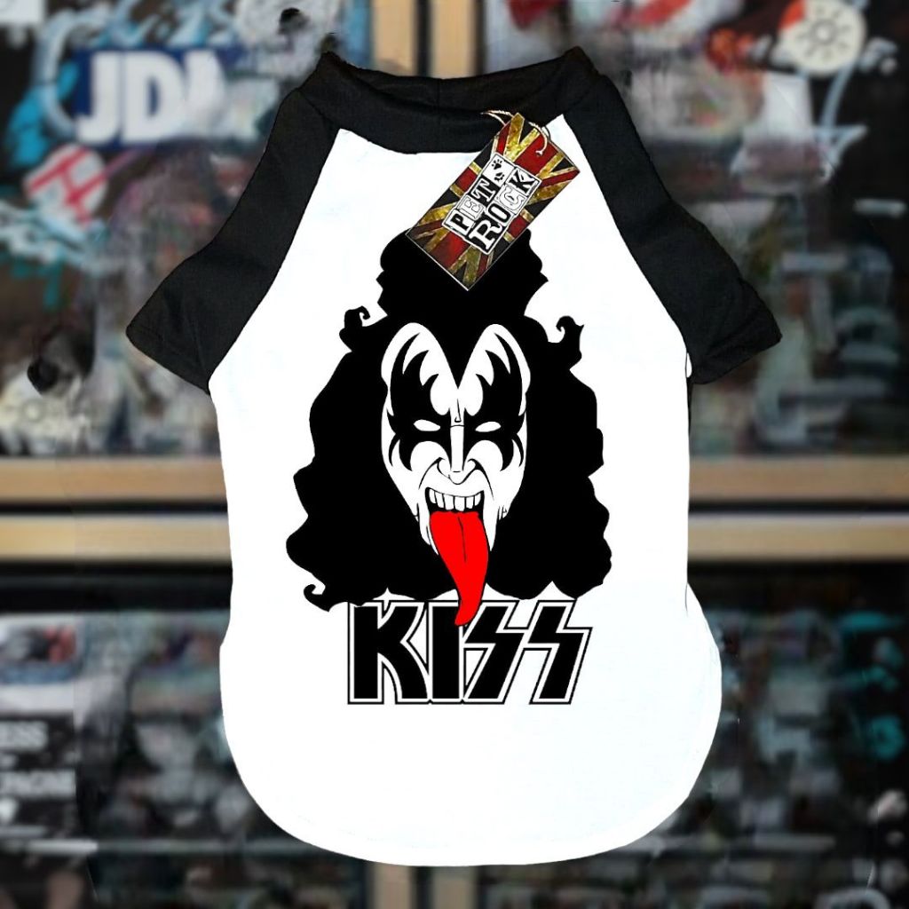 Blusa Gene Simmons Kiss- Roupa Pet Rock para Cães e Gatos