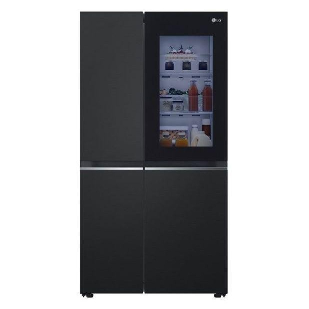 Geladeira Smart LG Inverter Side by Side InstaView 647 Litros Black Inox GC-V257SQV 127V