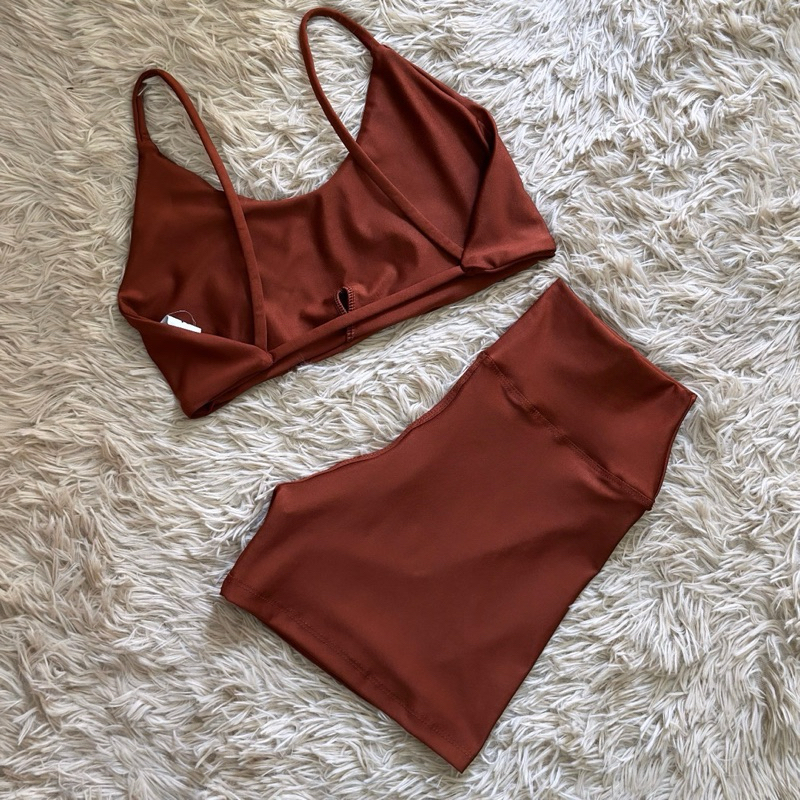 conjunto de short fitness e Cross academia estiloso feminino SEM EMPINA | Shopee Brasil