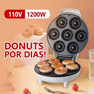 Mini Máquina Donuts (CAVIDADE 1,5cm) Café Da Manhã Portátil Rosquinhas Culinária Confeitaria 110v - 1200w