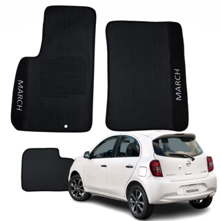 Jogo 3 Peças Tapete PVC Personalizado Impermeável Nissan New March 16 17 18 19 20 21 22 23