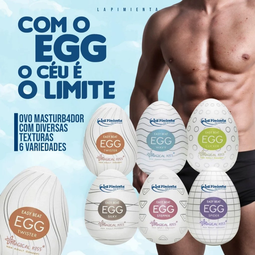 Egg Masturbador Masculino Miess Original - Prazer Realístico 3D