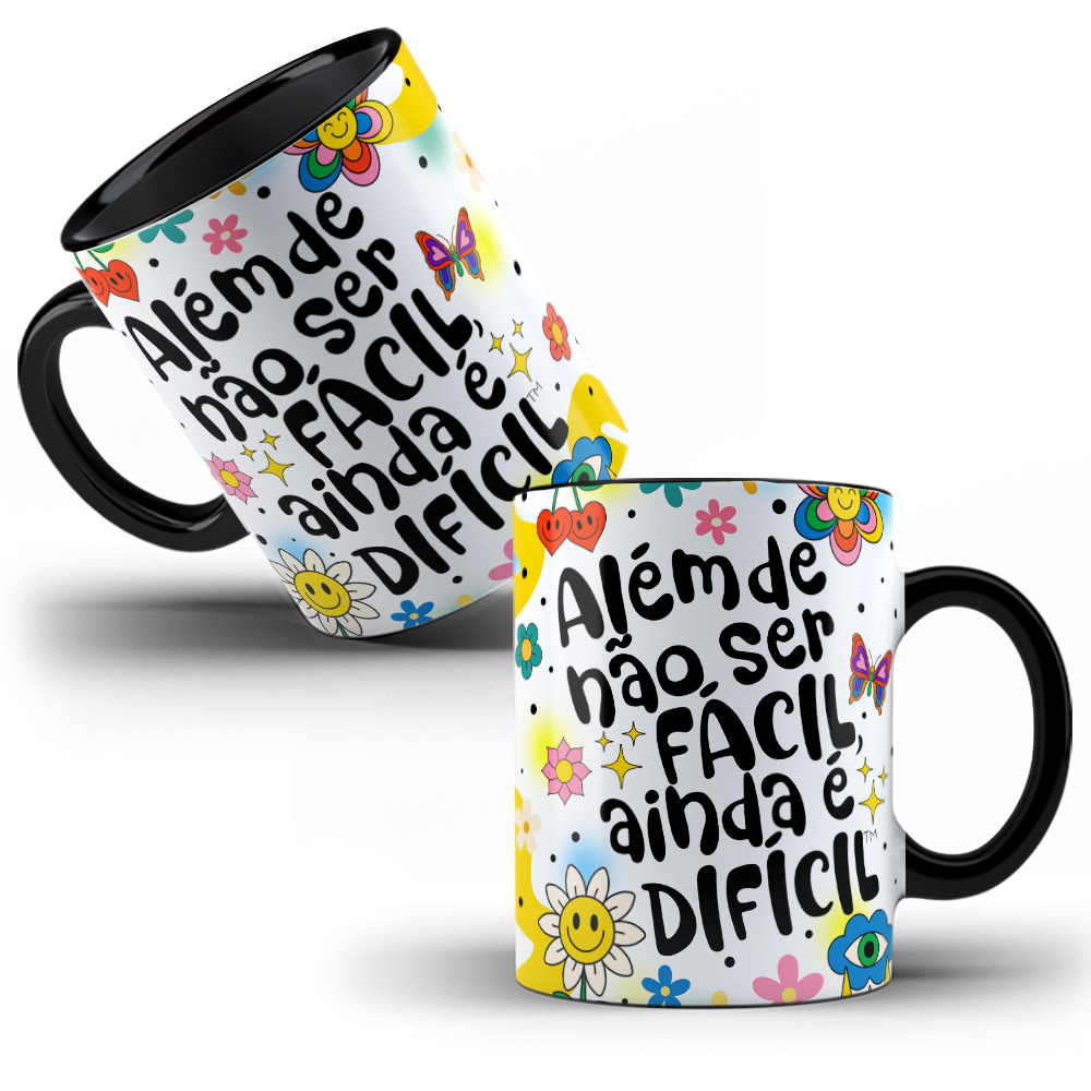 Caneca de Porcelana Personalizada Além de Não Ser Fácil Ainda É Difícil ...
