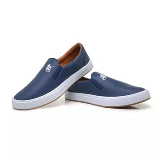 Tenis Masculino Sapatenis Polo Ocean Slip On Iate Calce Fácil Elástico dia a dia iate