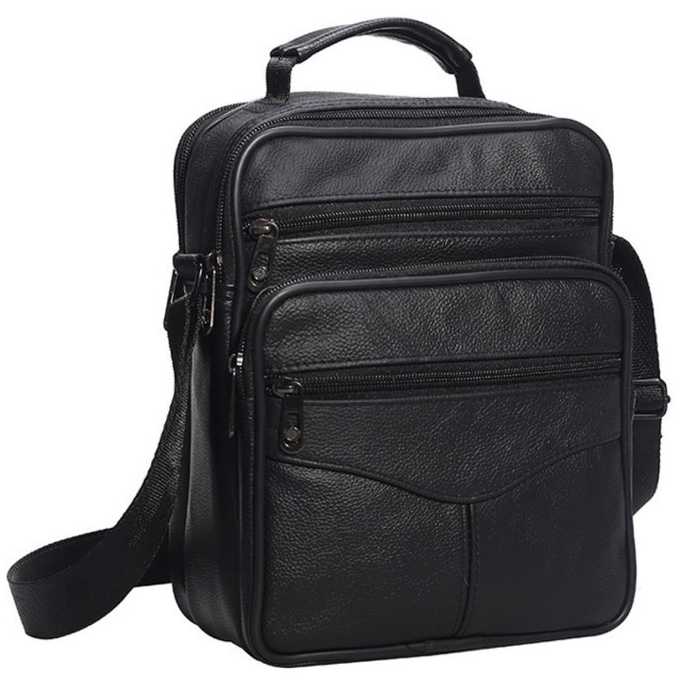 Bolsa Tiracolo Masculino de Couro Ombro Grande Capacidade
