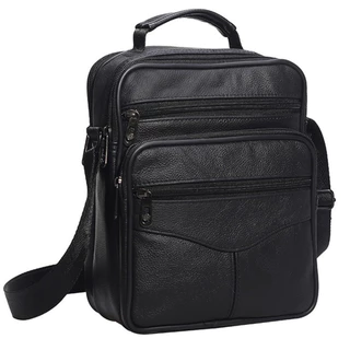 Bolsa Tiracolo Masculino de Couro Ombro Grande Capacidade