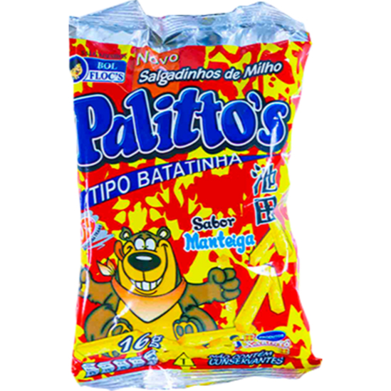 10 Salgadinhos Palitto's 30g Tipo Batatinha