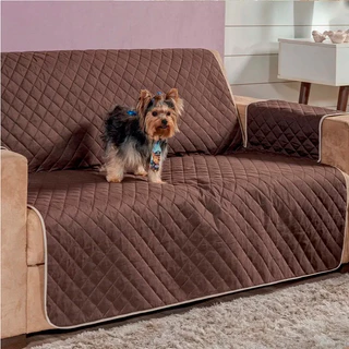 Kit Capa Sofá De 2 e 3 Lugares Protetor De Sofa Casa Com Porta Objetos Capa Protetora Sofa