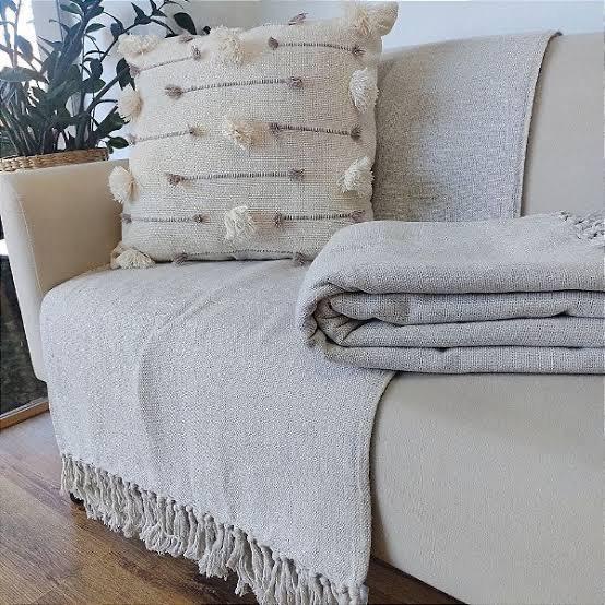 Manta para Sofá Protetora Chic Decoração Gigante Algodão