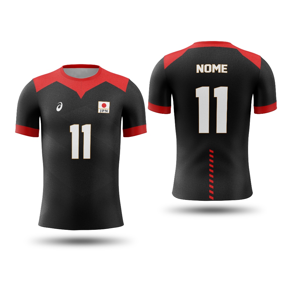 *PERSONALIZE* Camisa Camiseta Vôlei Japão Colorido Modelos Adulto Infantil Personalizada
