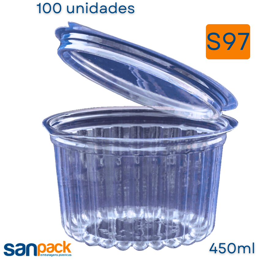 Embalagem redonda para doces e salgados 450ml S-97 Sanpack k