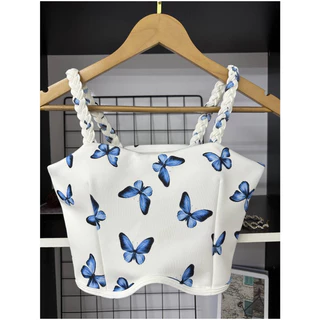 Cropped Top Neoprene Alça Trançado Com Bojo Moda Feminino Oferta