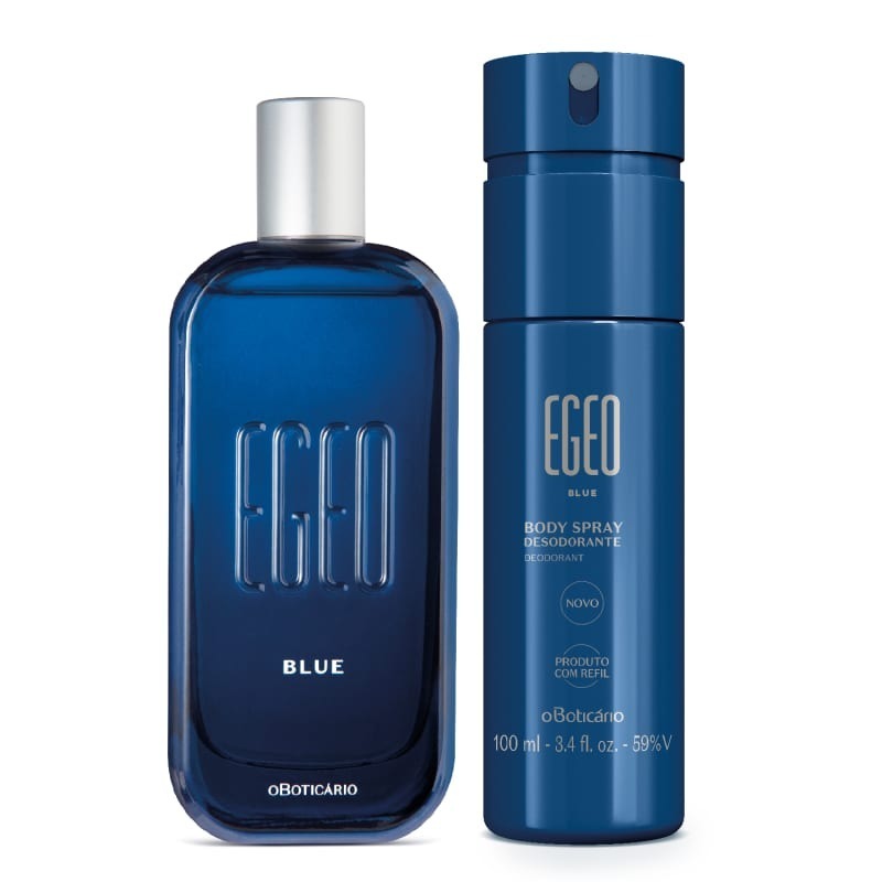 Combo Egeo Blue: Desodorante Colônia 90ml + Body Spray 100ml