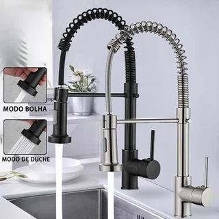 Torneira Cozinha Gourmet Monocomando Com Spray Extensor