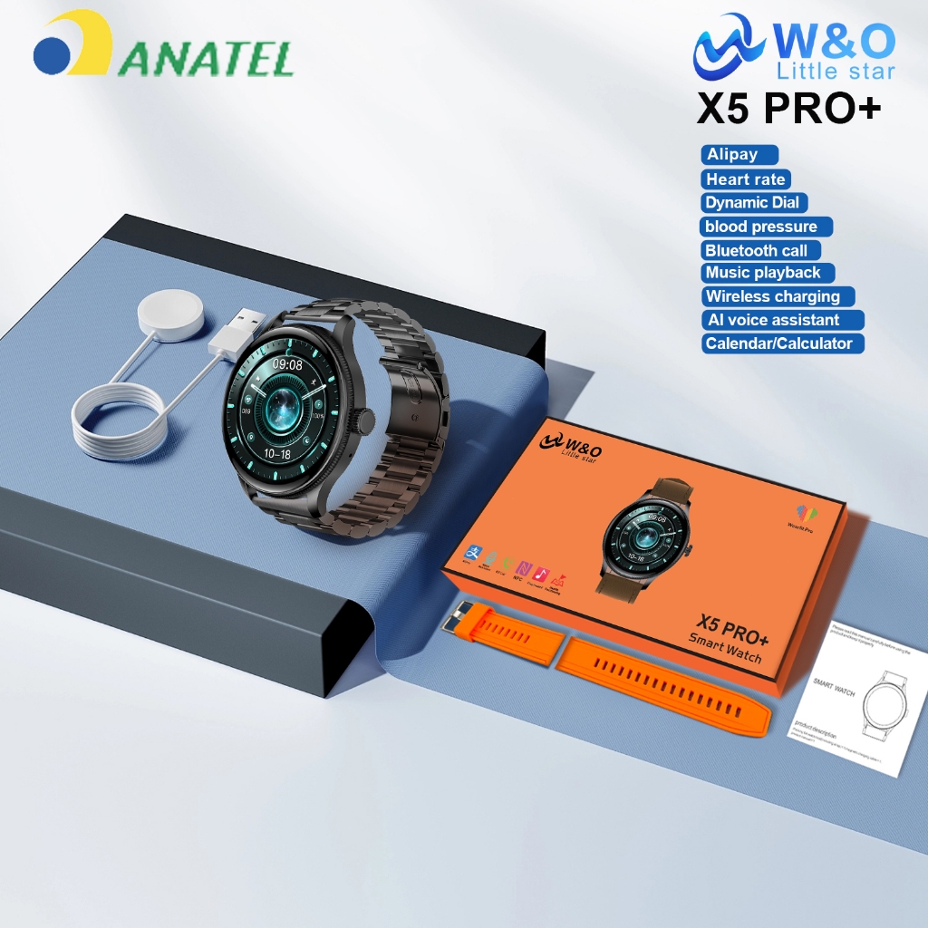 SMARTWTACH X5 PRO+ Relógio Inteligente Para Esportes Ao Ar Livre Chamada Bluetooth IP68 À Prova D'água smartwatch Militar Para Android IOS