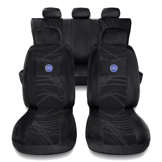 Capas P/ Banco Tecido Grosso Fiat Logo Azul Uno Palio Siena Argo Cronos Punto Bravo Stilo Idea Pulse