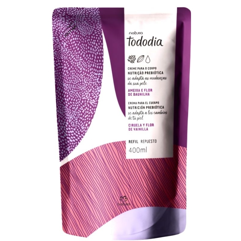 Refil de hidratante natura tododia ameixa e Flor de baunilha 400ml ...