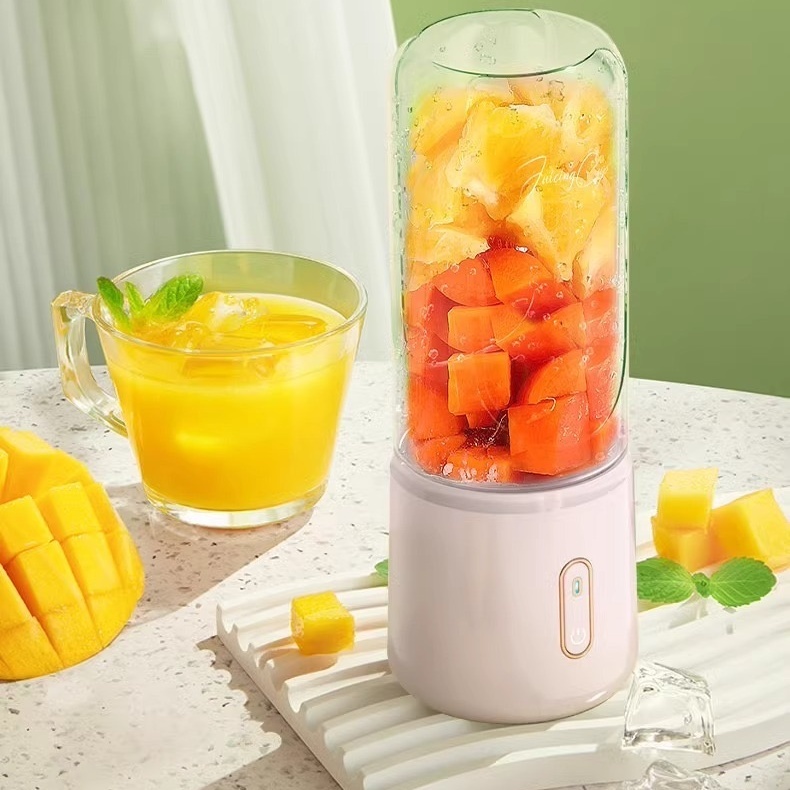 500ML Espremedor Elétrico Mini Poderoso Liquidificador Portátil 6 Lâminas Liquidificador de Suco de Alimentos Milkshake -ZJ189