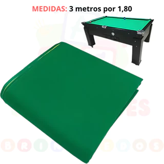 Pano Tecido Pra Mesa Bilhar Sinuca Snooker Campo E Tabela 3m por 1,80