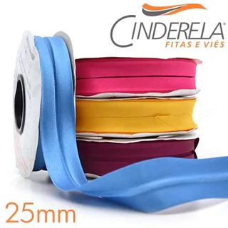 Viés de Cetim Largo 25mm - 20 Metros em Oferta na Shopee