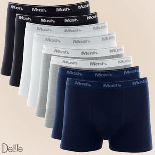 Kit 8 Cuecas Boxer Mash Masculino Adulto Box Em Algodão Cotton em Oferta na Shopee