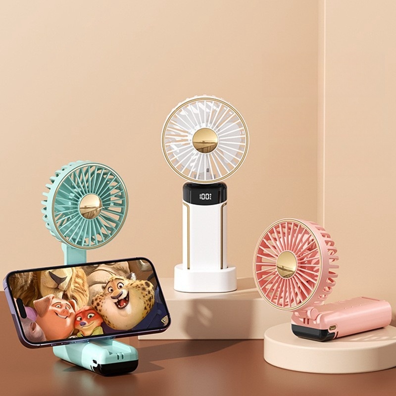 Mini ventilador portátil doméstico digital pequeno elétrico portátil  suprimentos de carregamento usb o ventilador -X026B | Shopee Brasil