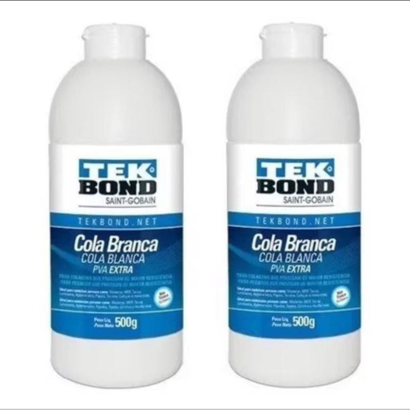 2 Cola Branca Pva TekBond 500ml Construção/Argamassa
