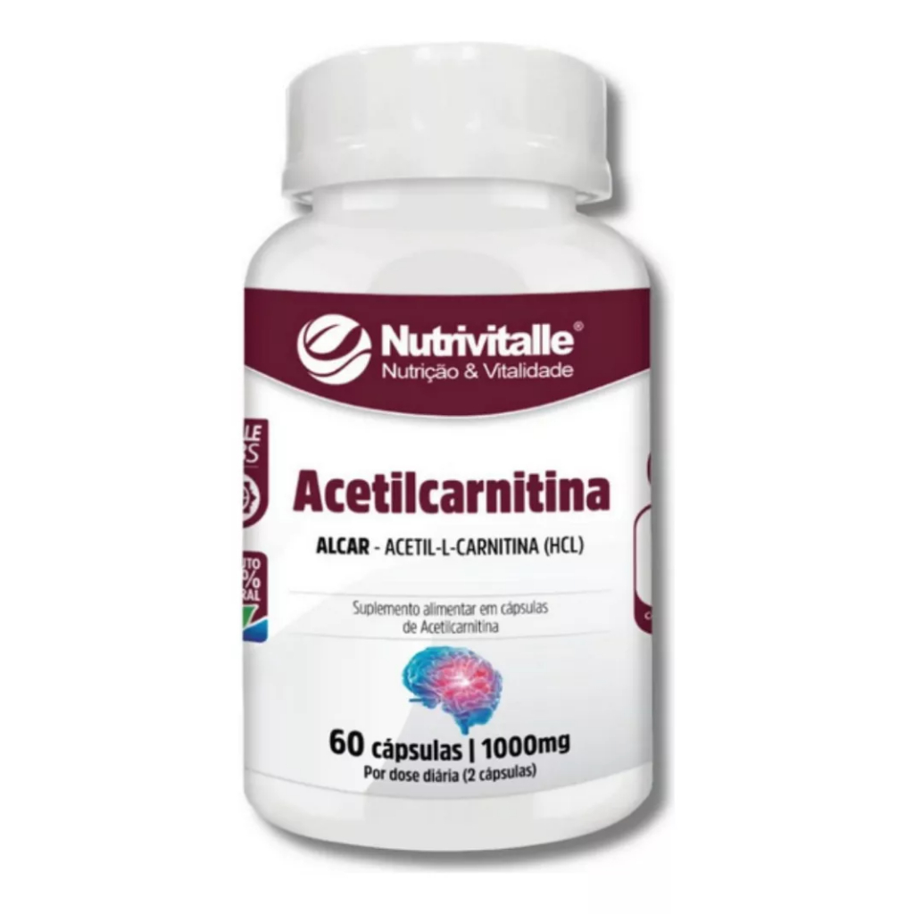 ACETIL CARNITINA 1000MG 60 CPSULAS NUTRIVITALLE | Shopee Brasil