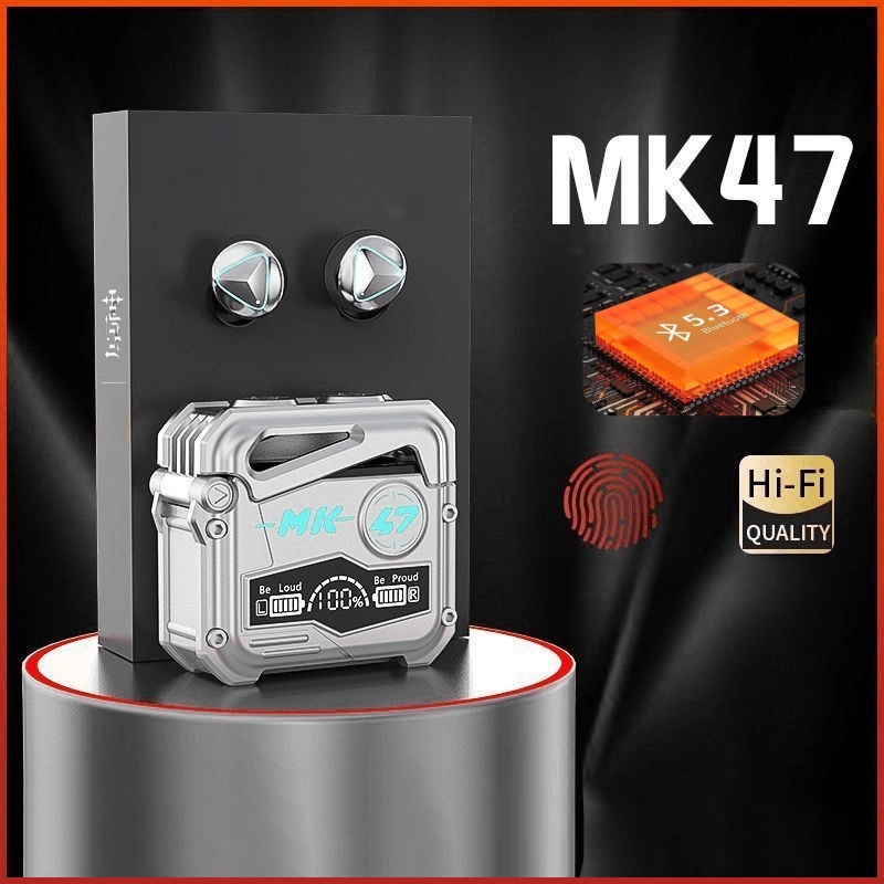 Fones De Ouvido Originais MK47 TWS Sem Fio Bluetooth Touch Control Redução De Ruído Estéreo Para Xiaomi Iphone -MK47