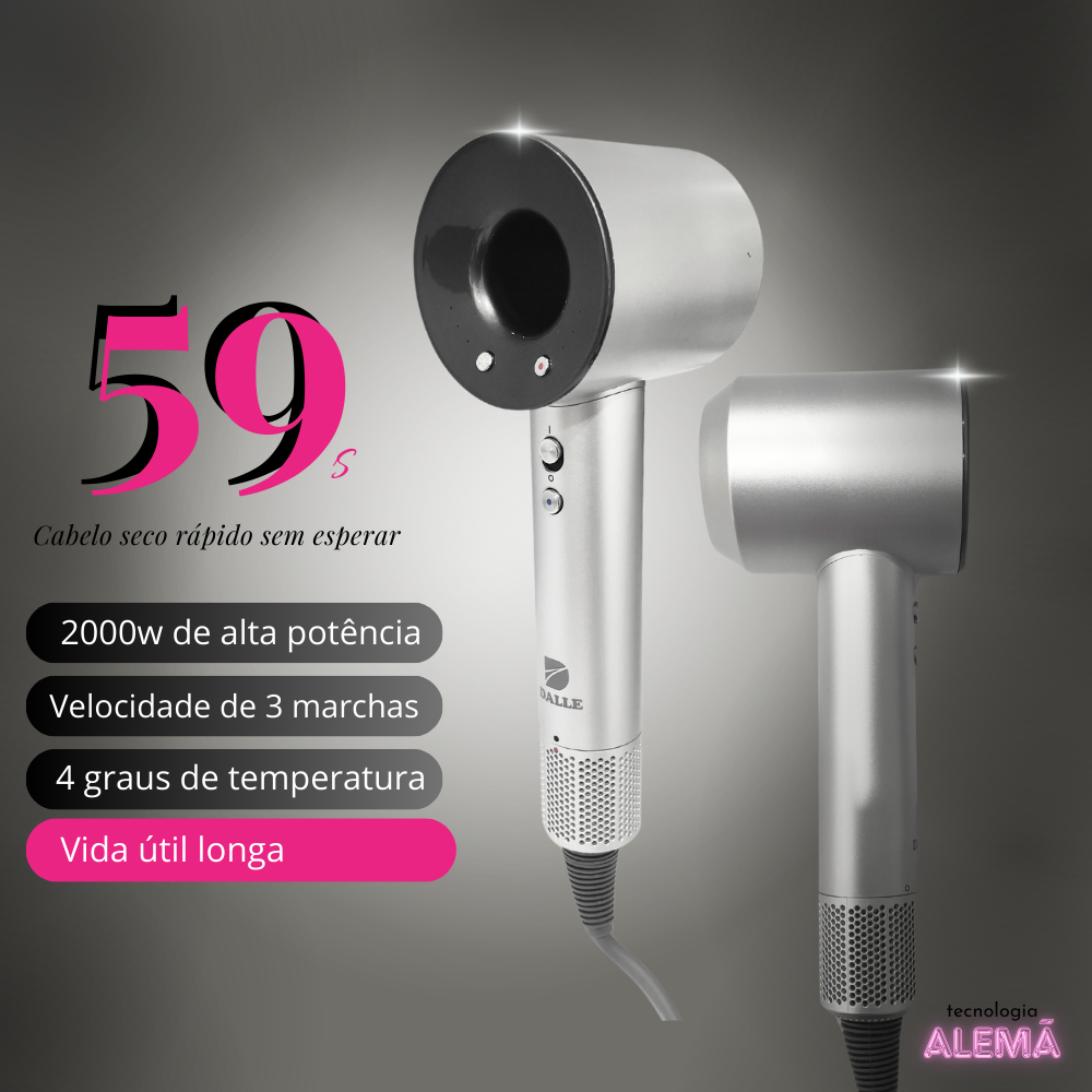 Secador Cabelo Supersônico Profissional Leve Secador de cabelo Ion ...