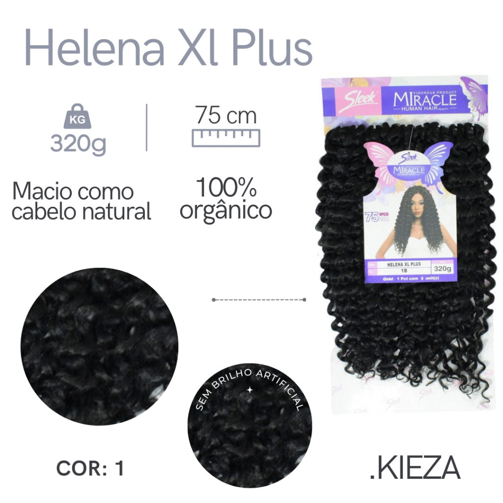 Cabelo Para Crochet Braids Human Hair Miracle 75cm + Agulha