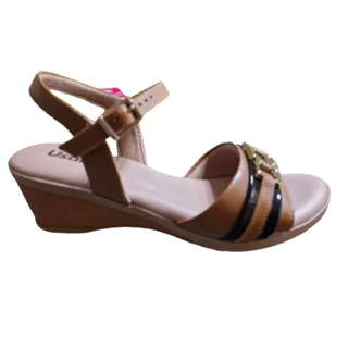 Sandalia Feminina USAFLEX Anabela de couro MM0904 em Oferta na Shopee