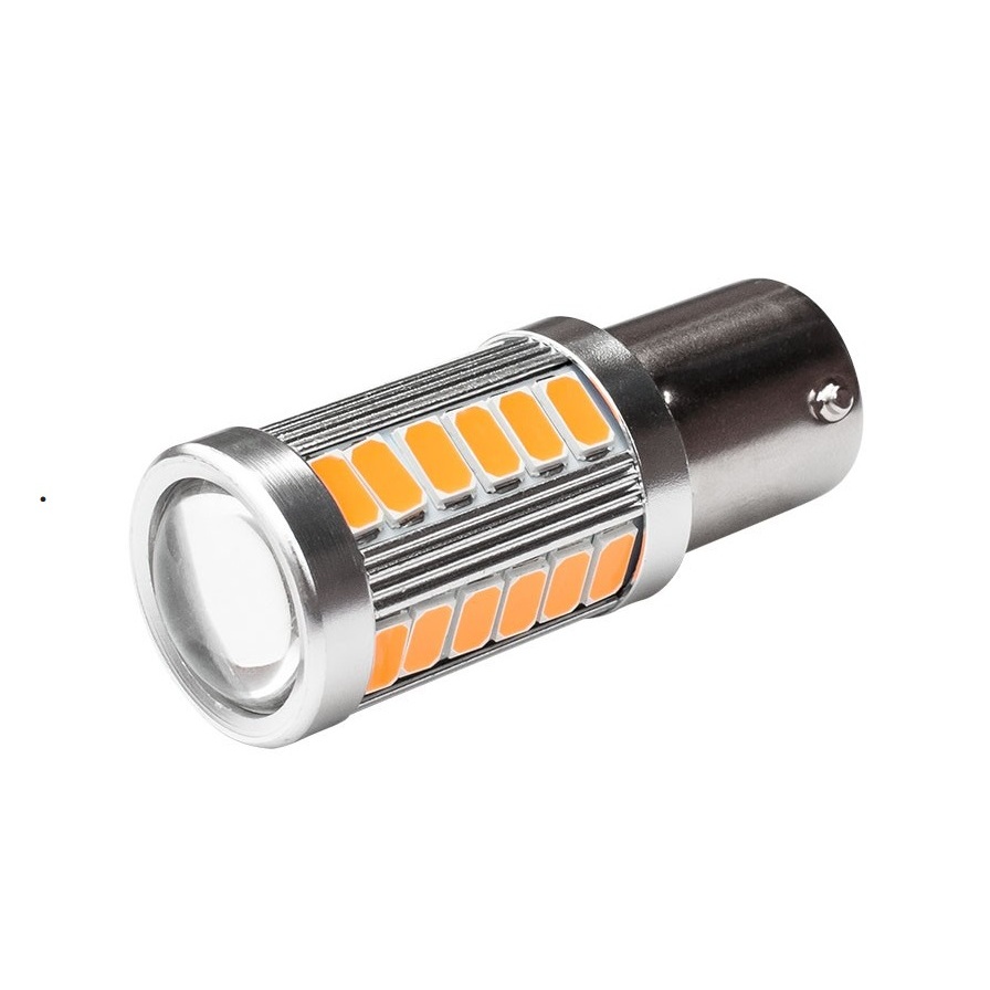 Par Lâmpada Dois Polos Pisca Seta Ambar 33 Led 1157