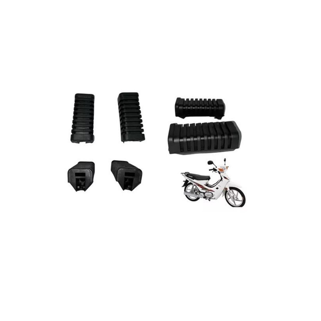 Par Borracha Do Estribo Pedaleira Shineray Phoenix Gold 50cc